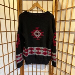 Hand Knit Navajo Print Cozy Sweater